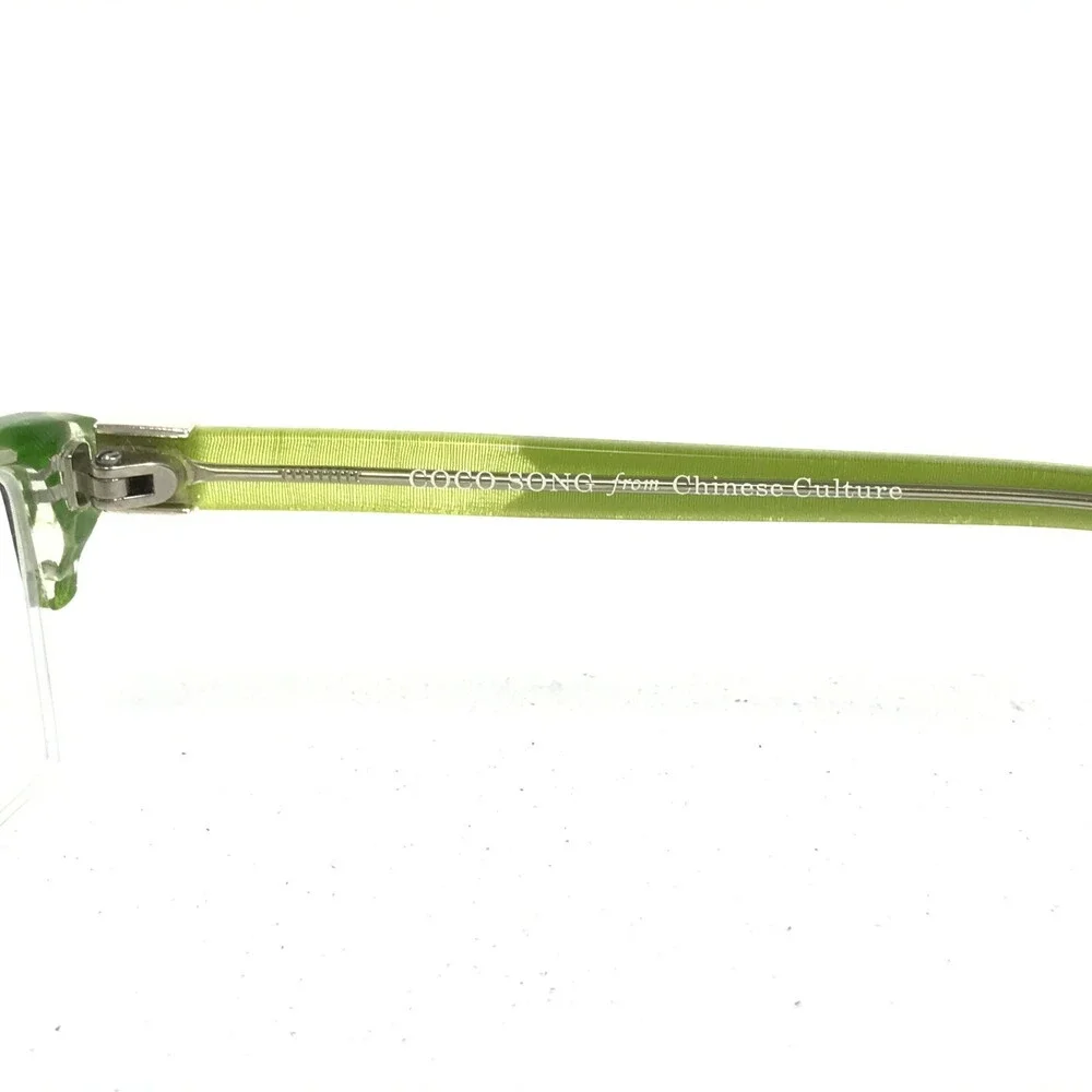 Coco Song Eyeglasses Frames SILK ROAD COL.2 Black Clear Green Silver 52-18-135